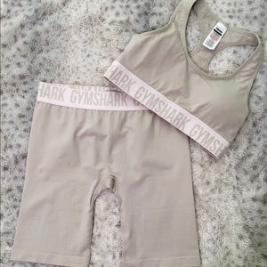 Brand New never worn. Gymshark Fit Seamless Cycling Shorts Taupe (Size Large)